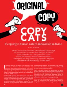 Infographic explaining the concept of copycats and plagiarism.